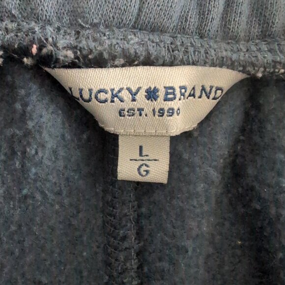 2-PACK Lucky Brand Women's Blue/Beige Sweatpants Midweight Comfy Lounge, Large - Picture 3 of 13